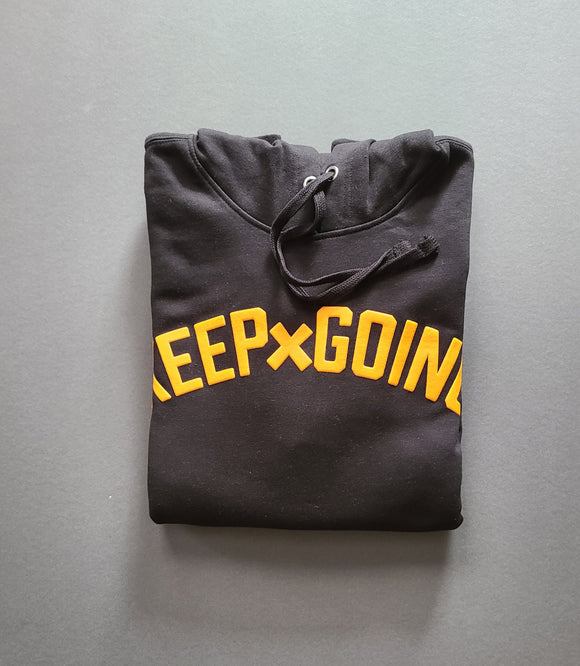 Keep Going Puff Hoodie (Orange x Black)