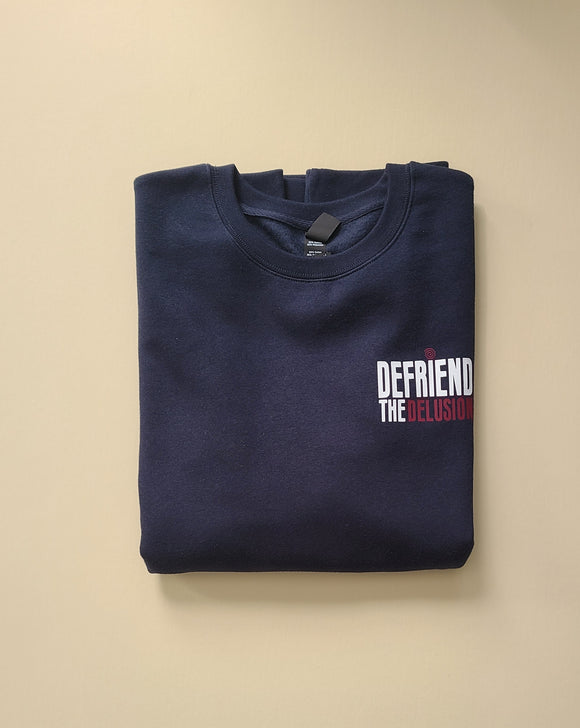 Defriend the Delusion (Navy x Marron, White)